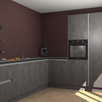 Beton Antraciet greeploze keuken Portland 79144