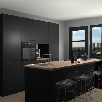 Zwarte keuken Santorini 91309
