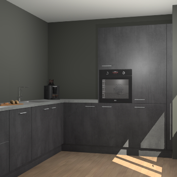 Beton Zwarte keuken Portland 79157