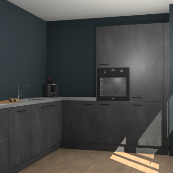 Beton Zwarte keuken Portland 79159