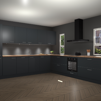 Onyxgrijze keuken Solola 87439