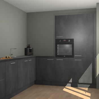 Beton Zwarte keuken Portland 79205