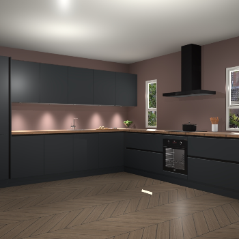 Onyxgrijze greeploze keuken Solola 87443