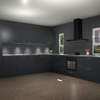 Onyxgrijze keuken Solola 87445