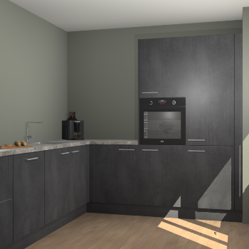 Beton Zwarte keuken Portland 79217