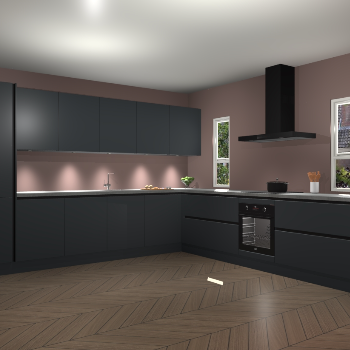 Onyxgrijze greeploze keuken Solola 87449