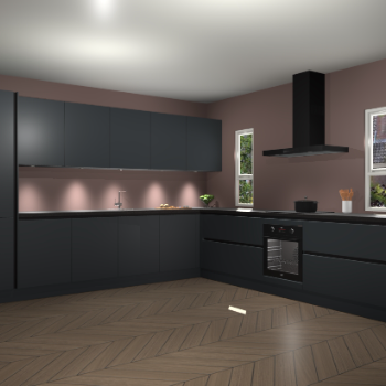 Onyxgrijze greeploze keuken Solola 87457