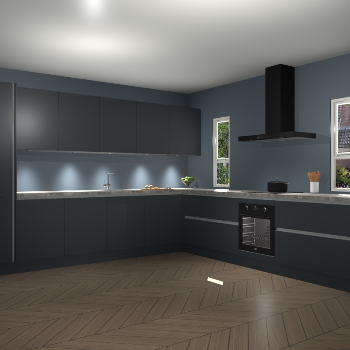 Onyxgrijze greeploze keuken Solola 87465