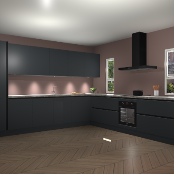 Onyxgrijze greeploze keuken Solola 87468