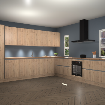 Madera Natuur greeploze keuken Solola 87491