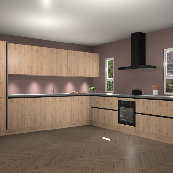 Madera Natuur greeploze keuken Solola 87507