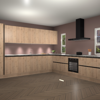 Madera Natuur greeploze keuken Solola 87525