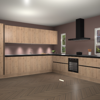 Madera Natuur greeploze keuken Solola 87551