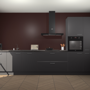 Onyxgrijze keuken Leuven 47622