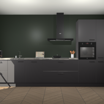 Onyxgrijze keuken Leuven 47664