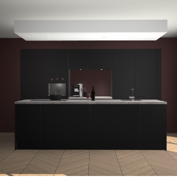 Zwarte keuken Lodz 68345