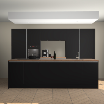 Zwarte greeploze keuken Lodz 68204