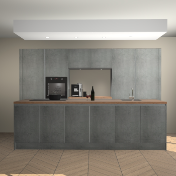 Beton Parelgrijs greeploze keuken Lodz 69057