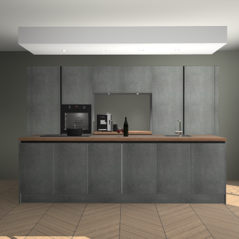 Beton Parelgrijs greeploze keuken Lodz 69060