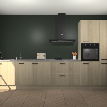 Vuren greeploze keuken Leuven 50642