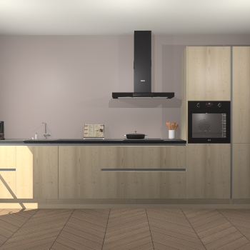 Vuren greeploze keuken Leuven 50669