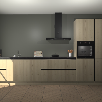 Vuren greeploze keuken Leuven 50674