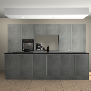 Beton Parelgrijs greeploze keuken Lodz 69114