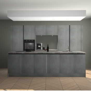 Beton Parelgrijs greeploze keuken Lodz 69165