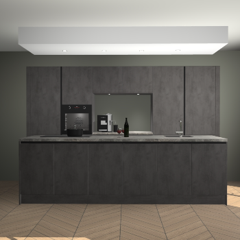 Beton Antraciet greeploze keuken Lodz 69015