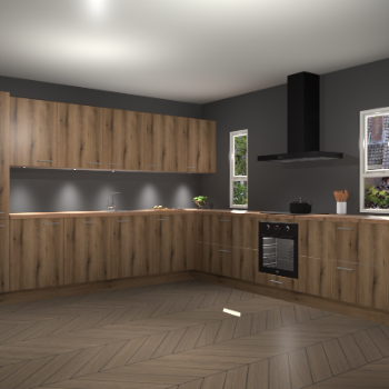 Goud Eiken keuken Solola 87058