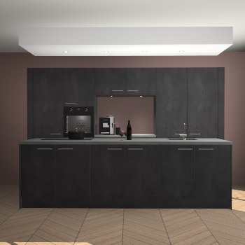 Beton Zwarte keuken Lodz 68687