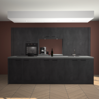 Beton Zwarte keuken Lodz 68705