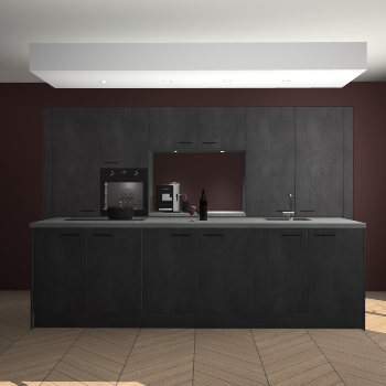 Beton Zwarte keuken Lodz 68694