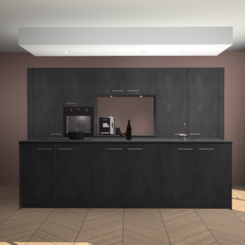 Beton Zwarte keuken Lodz 68727