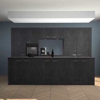 Beton Zwarte keuken Lodz 68728