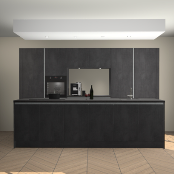 Beton Zwarte greeploze keuken Lodz 68729
