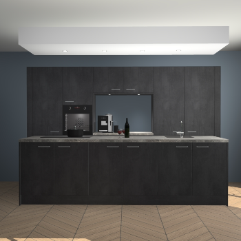 Beton Zwarte keuken Lodz 68775