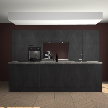 Beton Zwarte keuken Lodz 68779