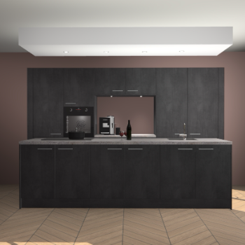 Beton Zwarte keuken Lodz 68781