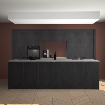 Beton Zwarte keuken Lodz 68784