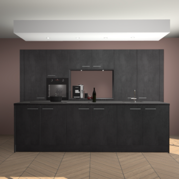 Beton Zwarte keuken Lodz 68815