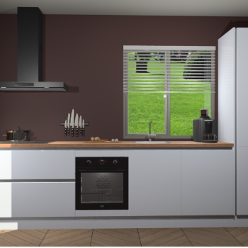 Sneeuwwitte hoogglans greeploze keuken Antigua 47086