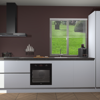 Sneeuwwitte hoogglans greeploze keuken Antigua 47105