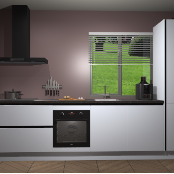 Sneeuwwitte hoogglans greeploze keuken Antigua 47108