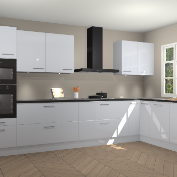 Sneeuwwitte hoogglans keuken Graz 72095