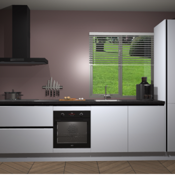 Sneeuwwitte hoogglans greeploze keuken Antigua 47156