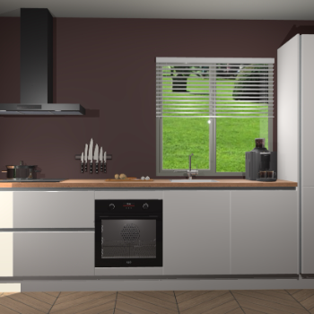 Zijdegrijze hoogglans greeploze keuken Antigua 47166