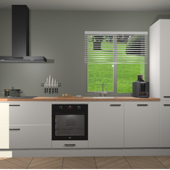 Zijdegrijze hoogglans keuken Antigua 47168