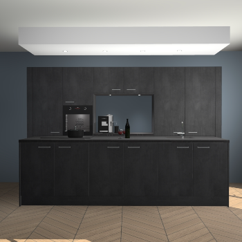 Beton Zwarte keuken Lodz 68816