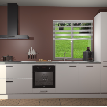 Zijdegrijze hoogglans keuken Antigua 47220